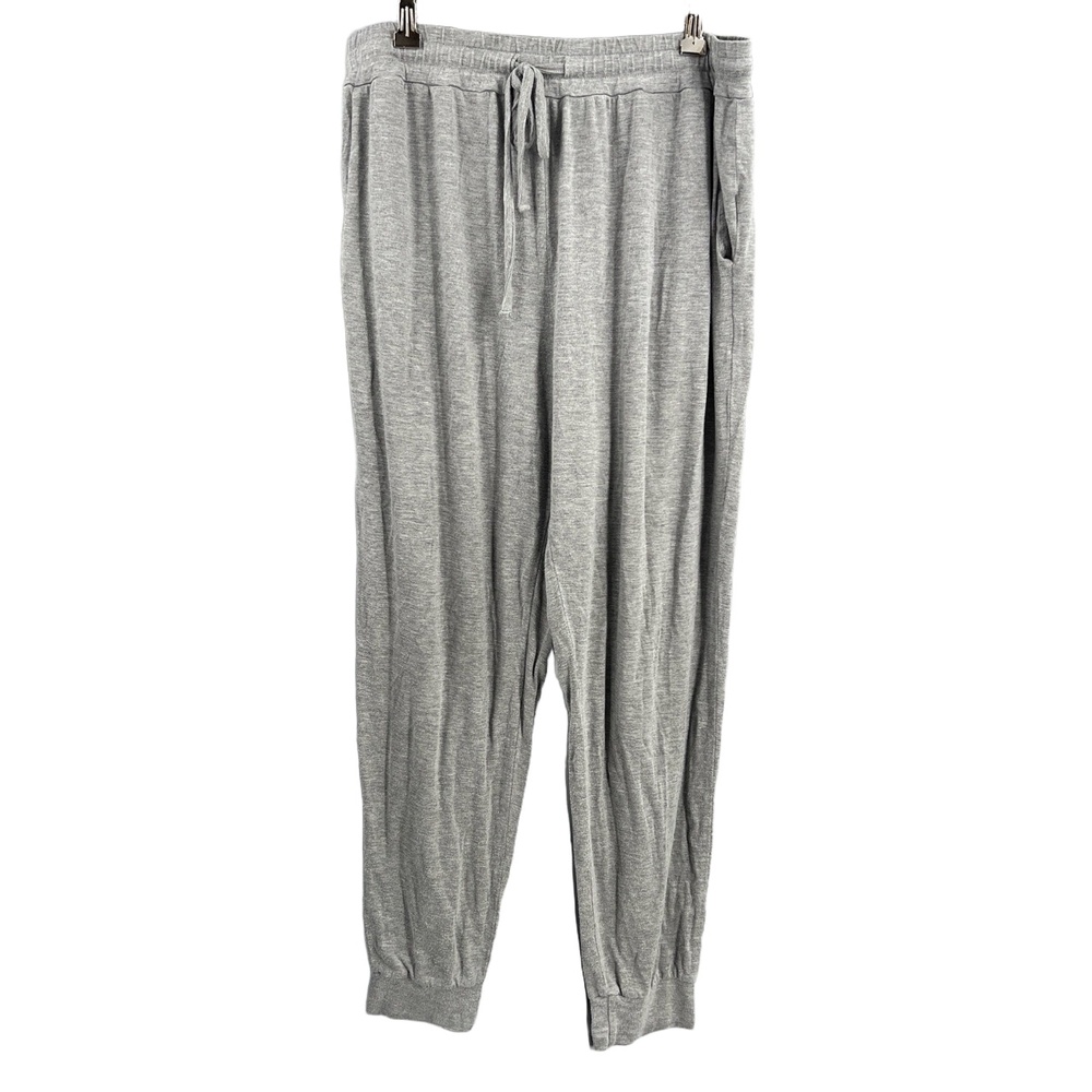 Quince‎ Pants Gray Drawstring Waist Elastic Cuffs Heather Grey Knit Medium